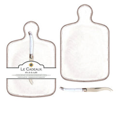 Rustica White Cheeseboard Gift Set