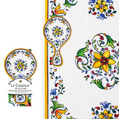 Capri Spoon Rest With Matching Tea Towel Gift Set