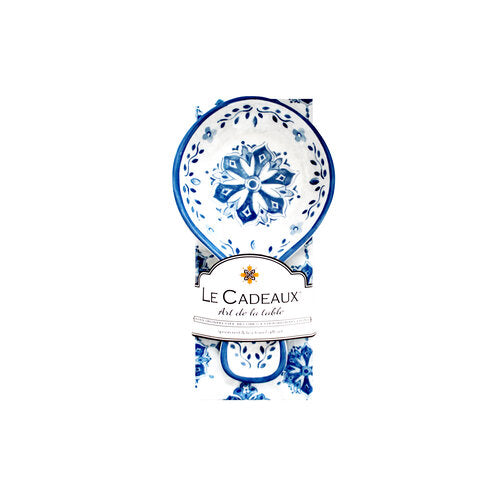 Le Cadeaux Moroccan Blue Spoon Rest With Matching Tea Towel Gift Set - 20% OFF