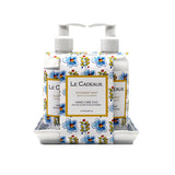 Le Cadeaux Rosemary Mint Fragrance Hand Wash & Hand Cream w/ Matching Melamine Soap Dish Gift Set - 20% OFF