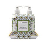 Le Cadeaux Zest Of Lime Fragrance Hand Wash & Hand Cream w/ Matching Melamine Soap Dish Gift Set - 20% OFF