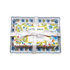 Le Cadeaux Rosemary Mint Fragrance Bar Soap & Matching Melamine Soap Dish Gift Set - 20% OFF