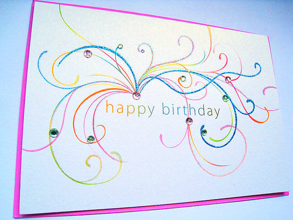 Fanciful Lettering Birthday Card