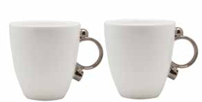 Geometrica Silver Mug&#44; set of 2