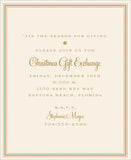 Christmas Present Die-Cut Pocket Personalized Invitations (Set of 50)
