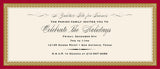 Christmas Party Banner Die-Cut Personalized Invitations (Set of 50)