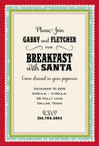 Santa Die-Cut Pocket Personalized Invitations (Set of 50)