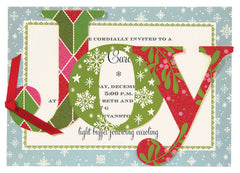 Winter Joy Die-Cut Personalized Die-Cut Invitations (Set of 50)