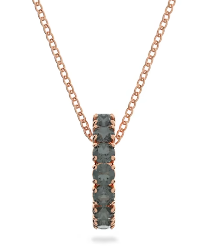 Exalta pendant, Black, Rose gold-tone plated LAST IN STOCK