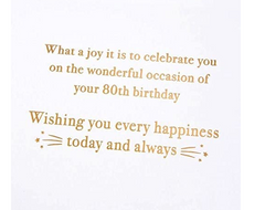 80th Birthday Card With Stars