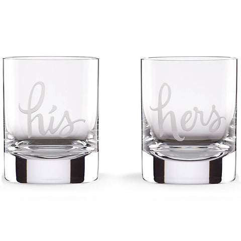 Kate Spade Two Of A Kind His And Hers 2-Piece Dof Glass Set - 25% OFF
