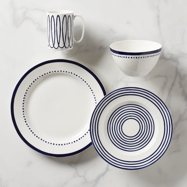 Kate Spade Charlotte Street West 4-Piece Place Setting Navy - 25% OFF