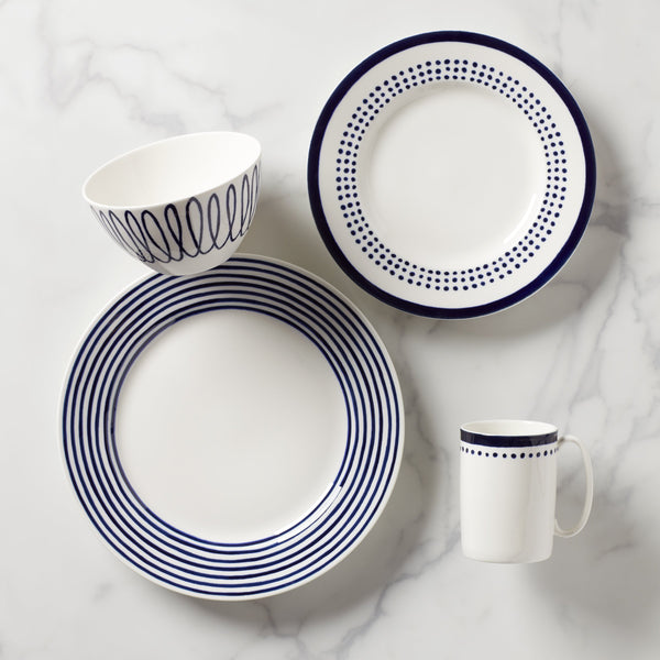 Kate Spade Charlotte Street East 4-Piece Place Setting&#44; Navy - 25% OFF