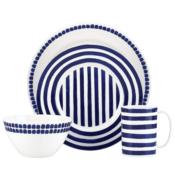 Kate Spade Charlotte Street North 4-Piece Place Setting Navy - 25% OFF