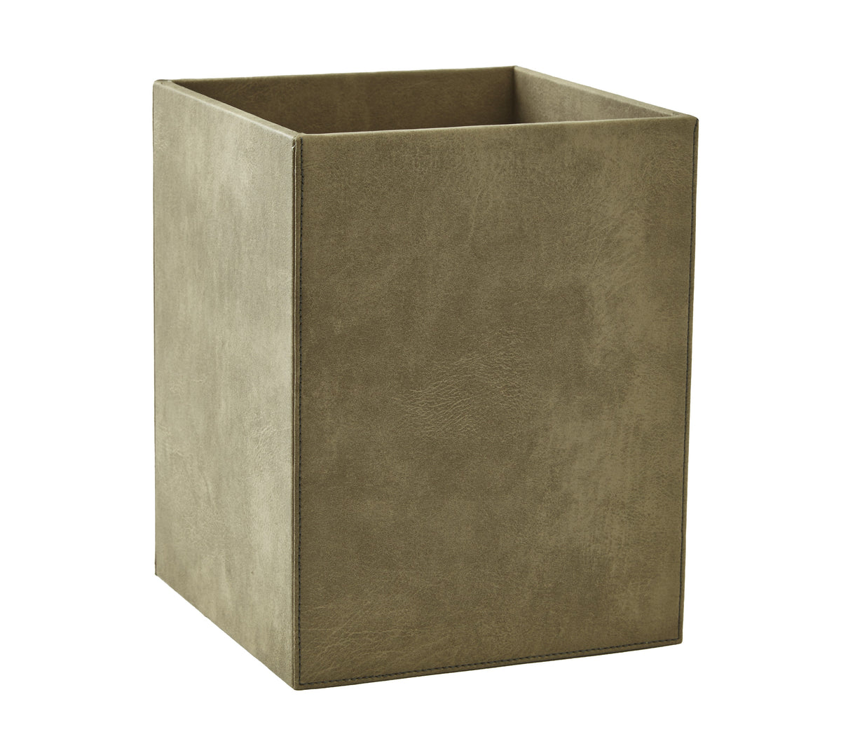 Suede Pewter Waste Basket