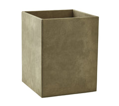 Suede Pewter Waste Basket