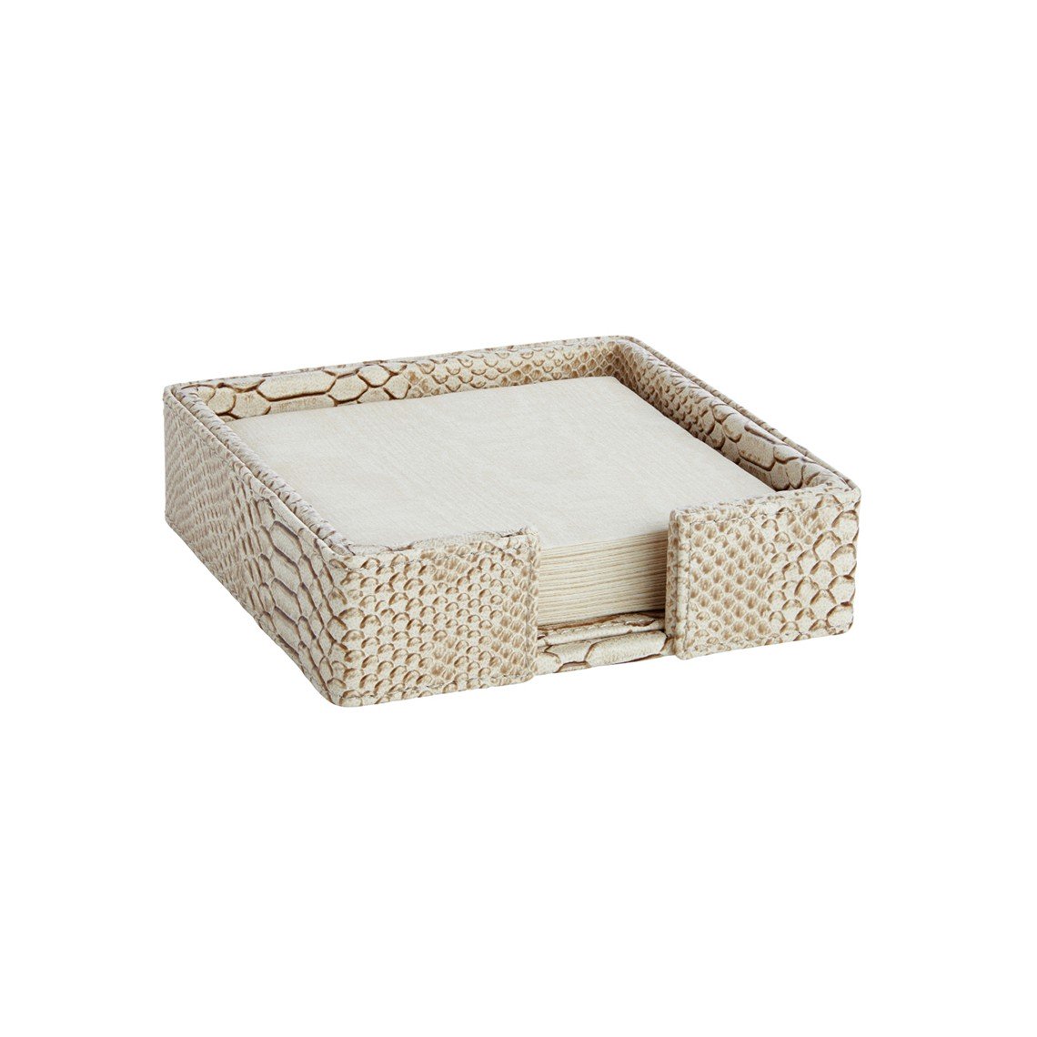 Python Bone Cocktail Napkin Holder W/ Napkins