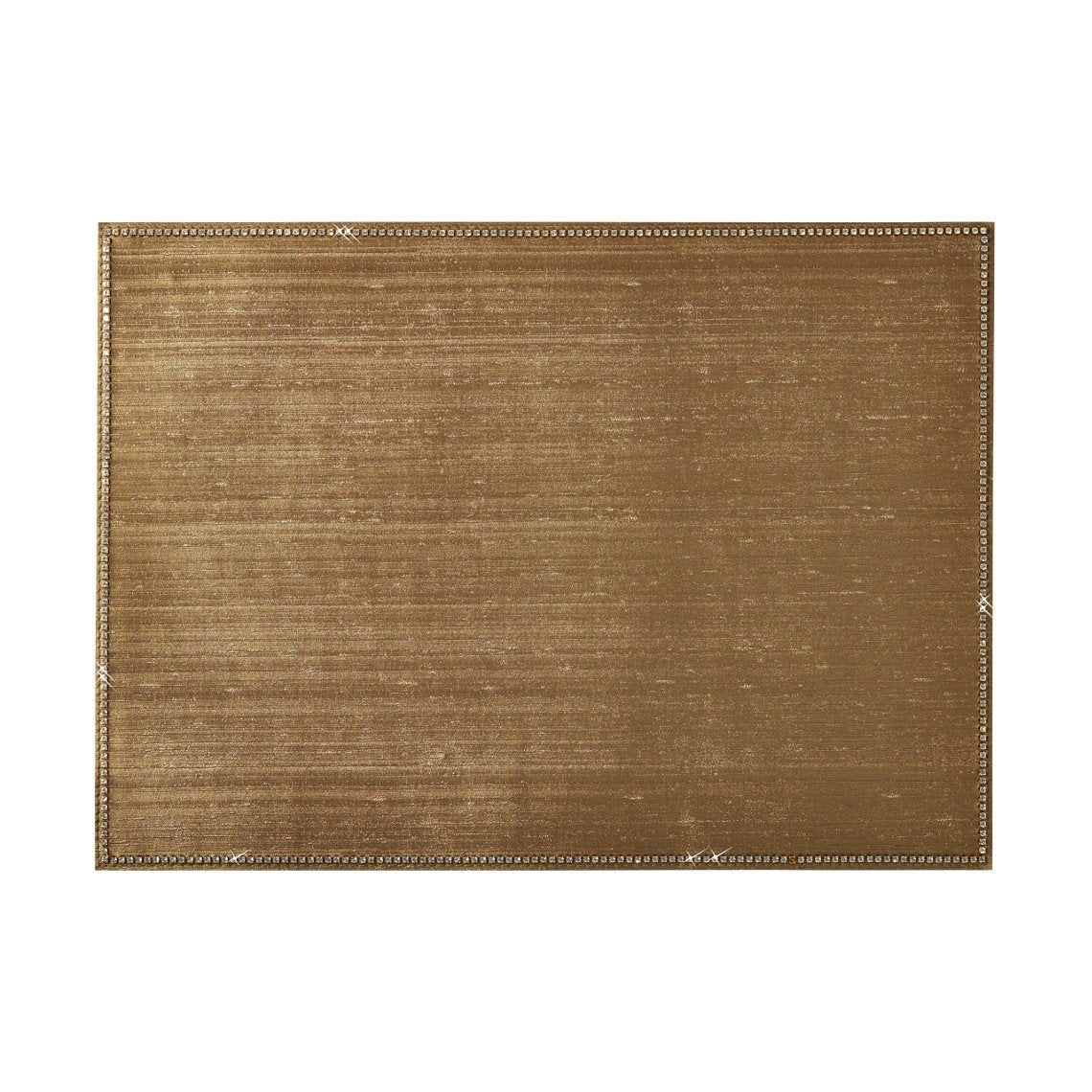 Silk Bronze Rectangular Placemat W/ Crystals