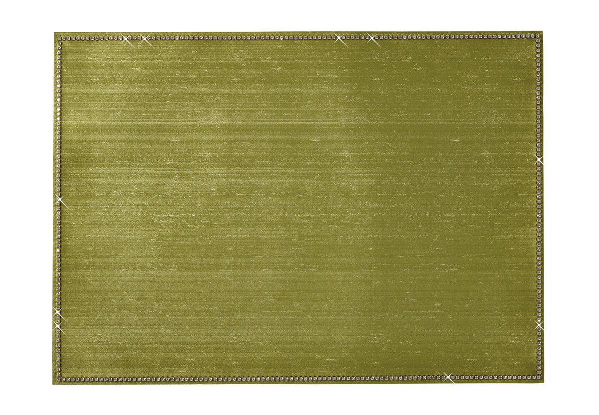 Silk Sage Rectangular Placemat W/ Crystals