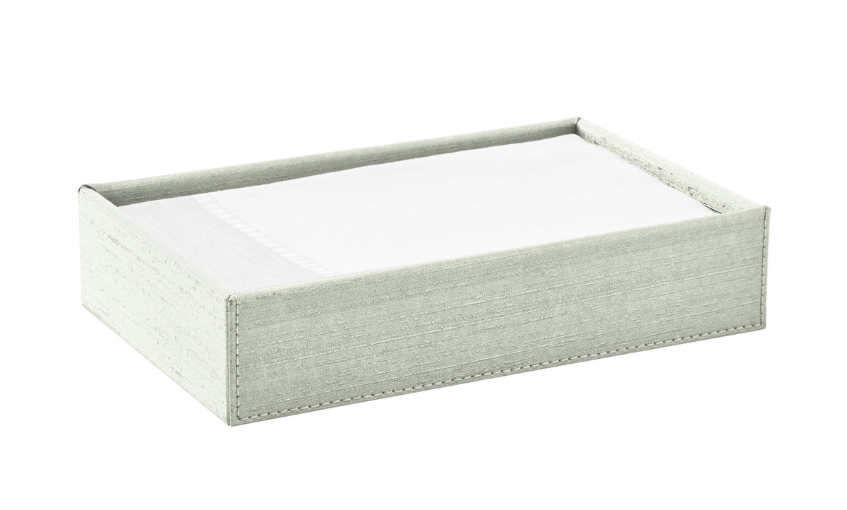 Silk Ivory Guest Towel Holder W/ Napkins