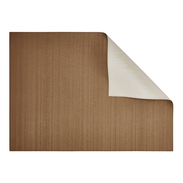 Silk Bronze/Ivory Rectangular Placemat-Double sided