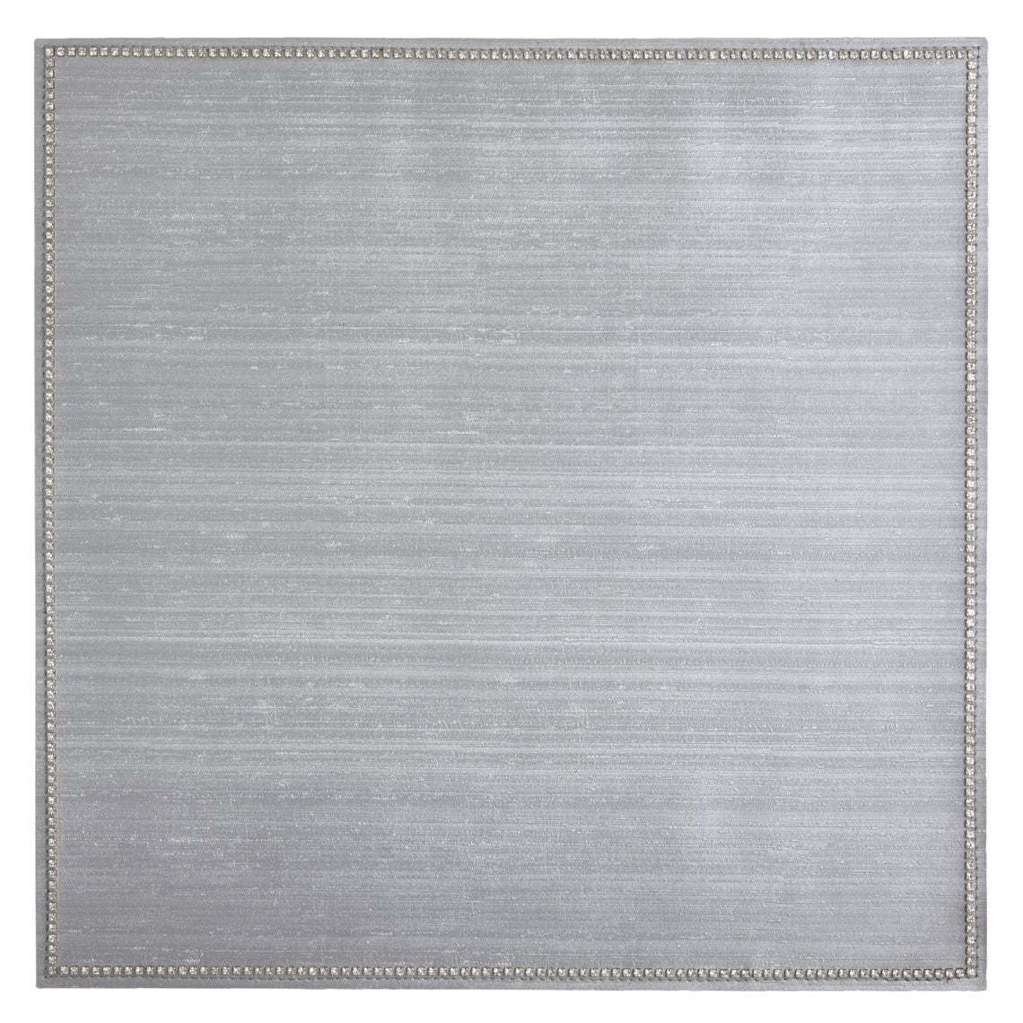 Silk Silver Square Placemat with Crystals