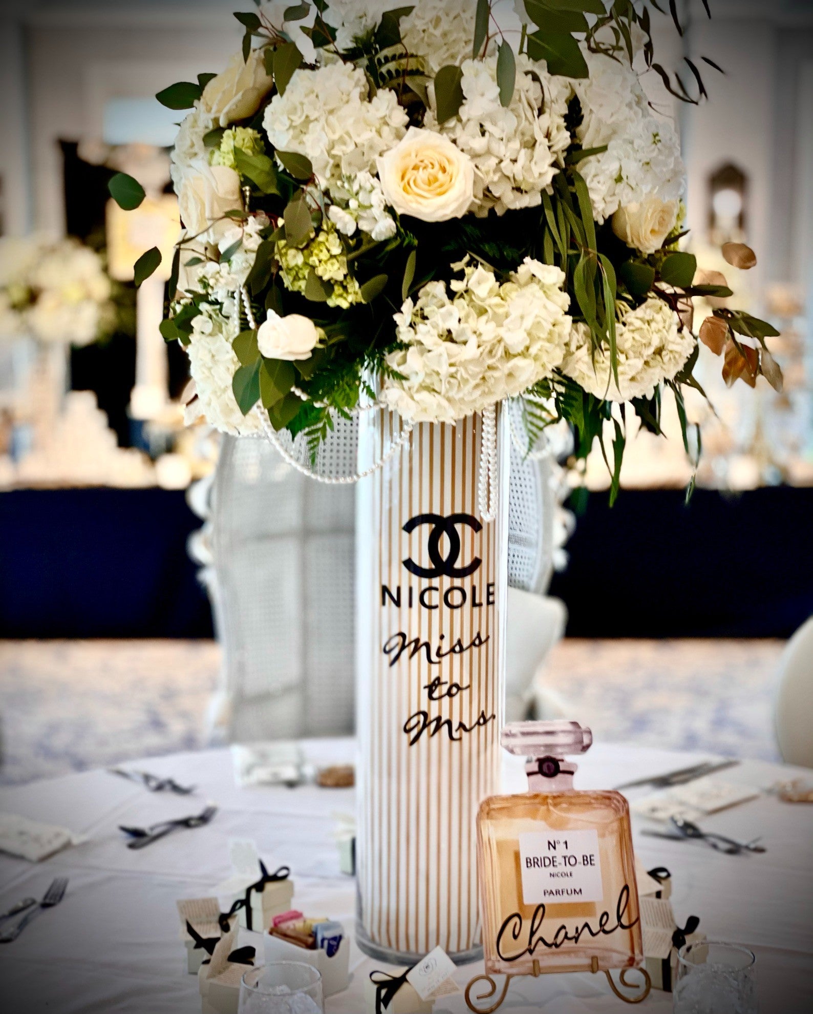 Chanel Fabulous & Classy Floral Centerpiece Rental