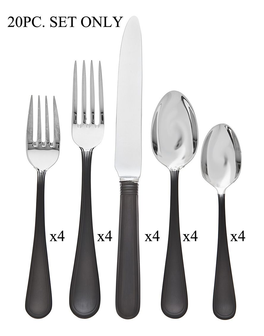 Ricci Argentieri Ascot Black 20 Piece Place Setting - 20% OFF