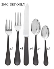 Ricci Argentieri Ascot Black 20 Piece Place Setting - 20% OFF