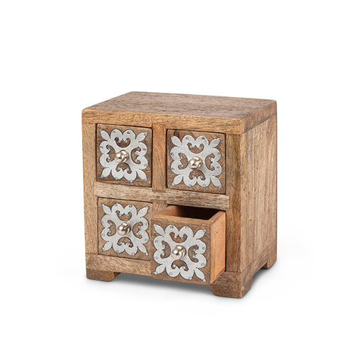GG Collection Wood Inlay 4-Drawer Box - 20% OFF