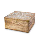 GG Collection Wood Inlay Hinged Lidded Box - 20% OFF