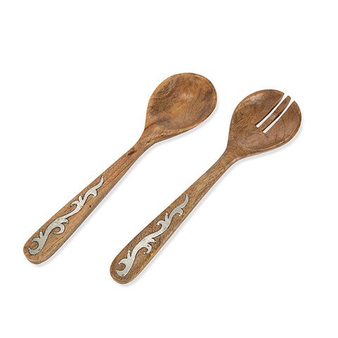 GG Collection Heritage Wood Inlay 2pc Set Utensils - 20% OFF