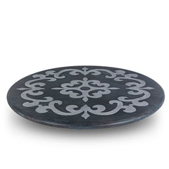 GG Collection Blackwashed Mango Wood 18" Wood/Inlay Lazy Susan - 20% OFF