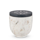 GG Collection Blackwashed Mango Wood Marble Large Canister - 20% OFF