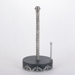 GG Collection Blackwashed Mango Wood / Metal Inlay Towel Holder - 20% OFF