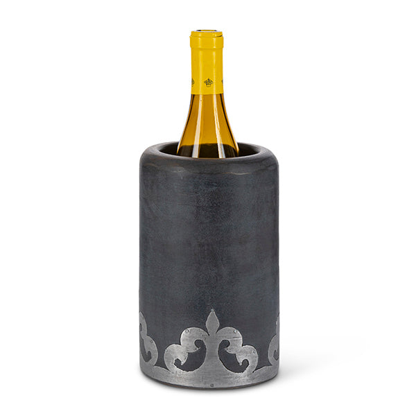 GG Collection Blackwashed Mango Wood Inlay Wine Chiller - 20% OFF