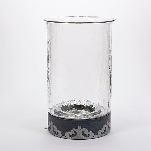 GG Collection Blackwashed Mango Wood Inlay Candleholder - 20% OFF