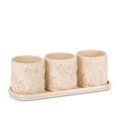 GG Collection Acanthus Vases 3 Pc Set - 20% OFF