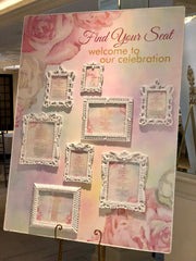 Fantasy Floral Frame Seating Chart Rental