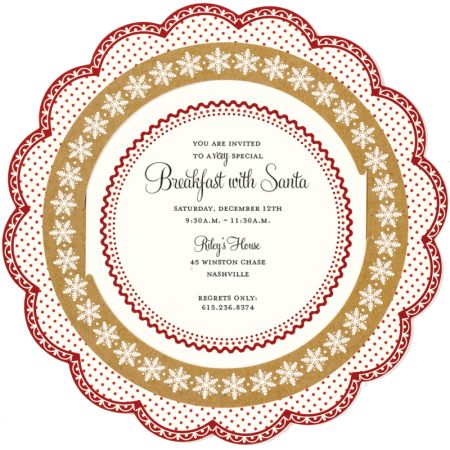 Kraft Plate Die-Cut Personalized Invitations (Set of 50)