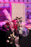 Disco Ball and Floral Table Decor