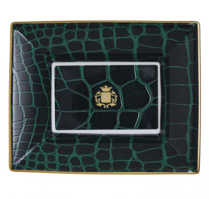Alligator Emerald Vide Poche/ Jewelry Tray