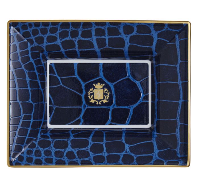 Alligator Sapphire Vide Poche/ Jewelry Tray