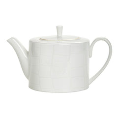 Alligator White Teapot