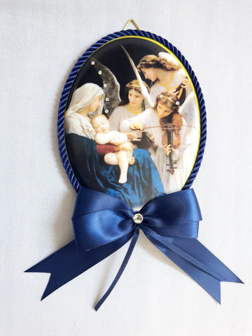 Keepsake Porcelain Plaque - Song of the Angels Blue Capezzale