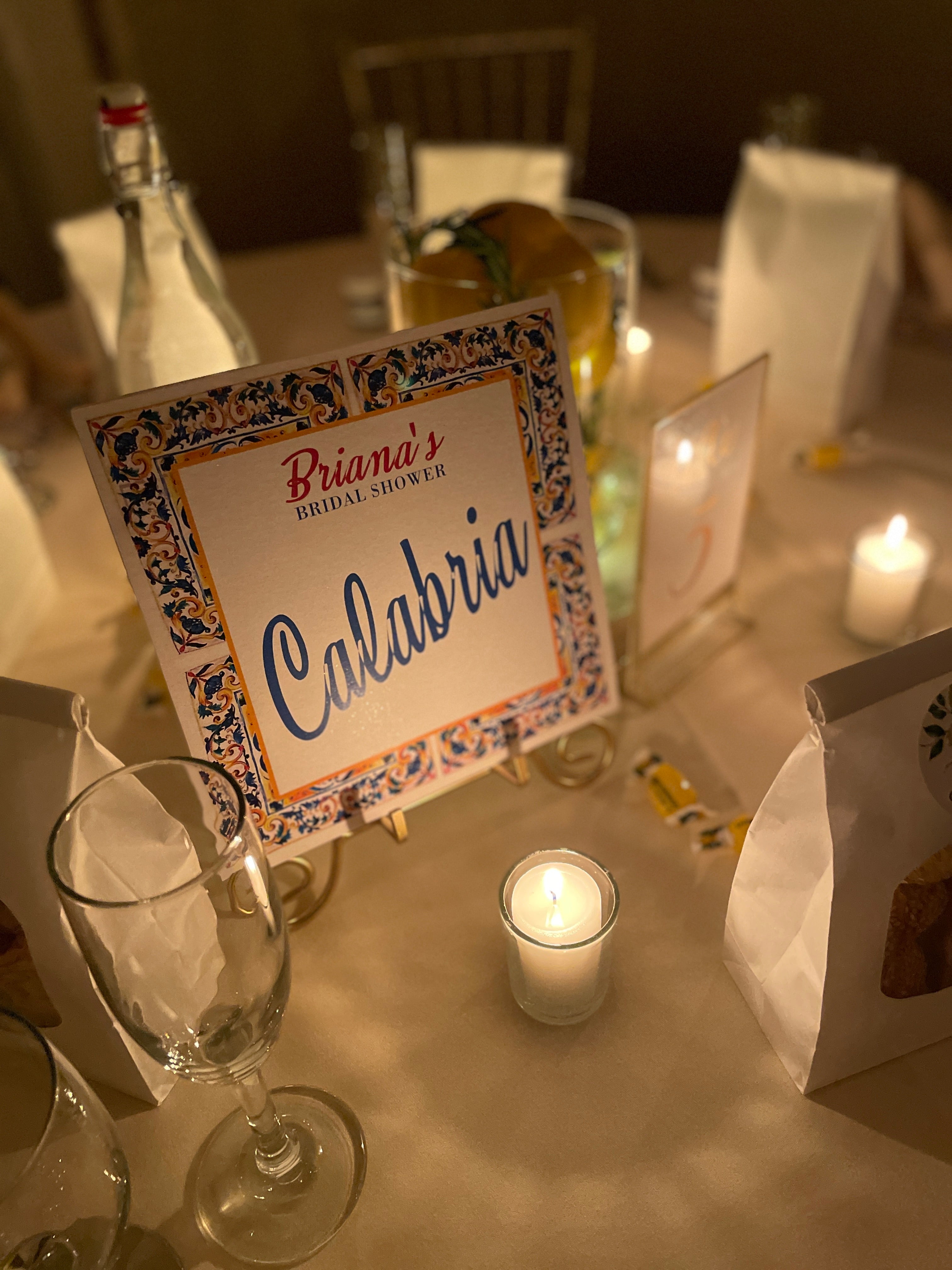 Italian Cities Table Signs