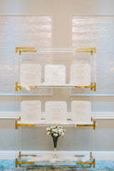 Six Piece Pearl Seating Chart Rental