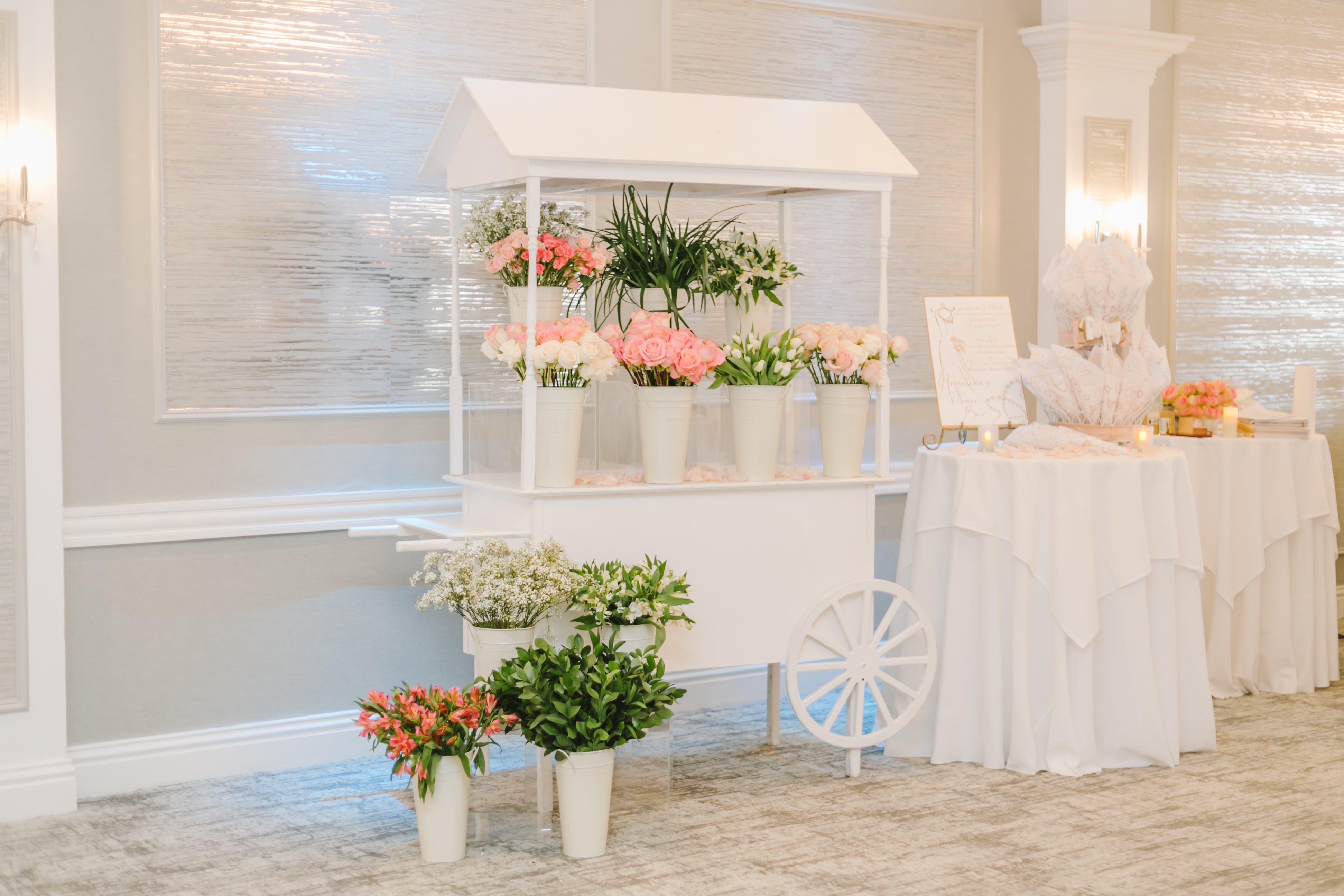 Flower Cart With Flowers For 100 Bouquets