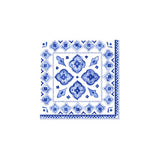 Le Cadeaux Moroccan Blue Patterned Paper Cocktail Napkins (Set of 20) - 20% OFF