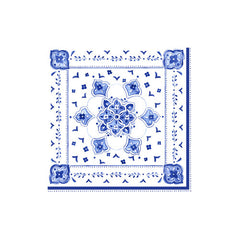 Le Cadeaux Moroccan Blue Patterned Paper Dinner Napkins (Set of 20) - 20% OFF